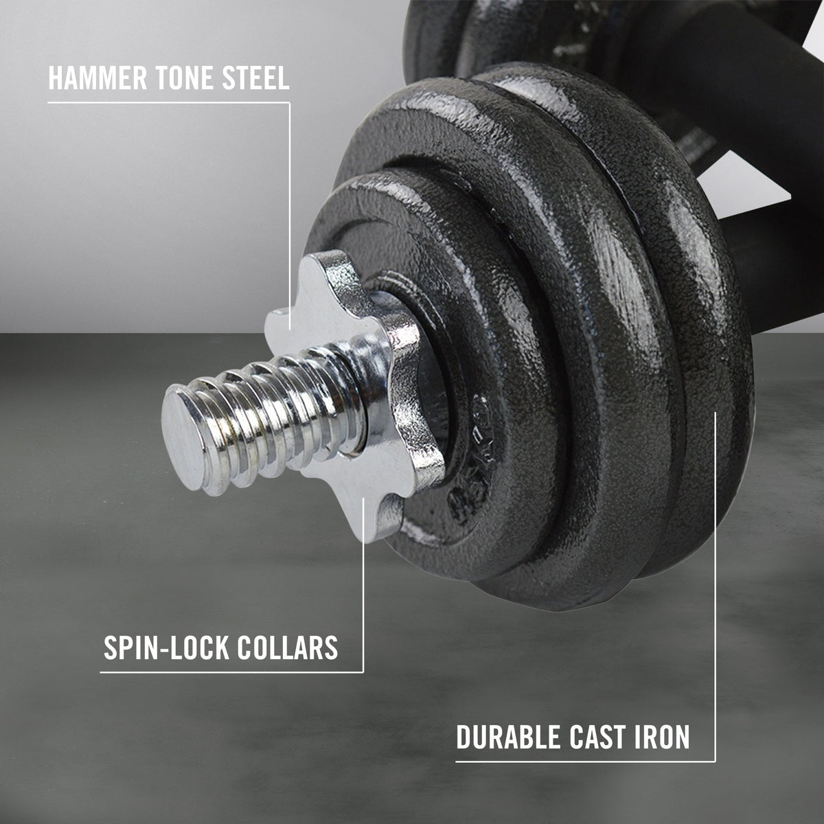 20KG CAST IRON DUMBBELL SET