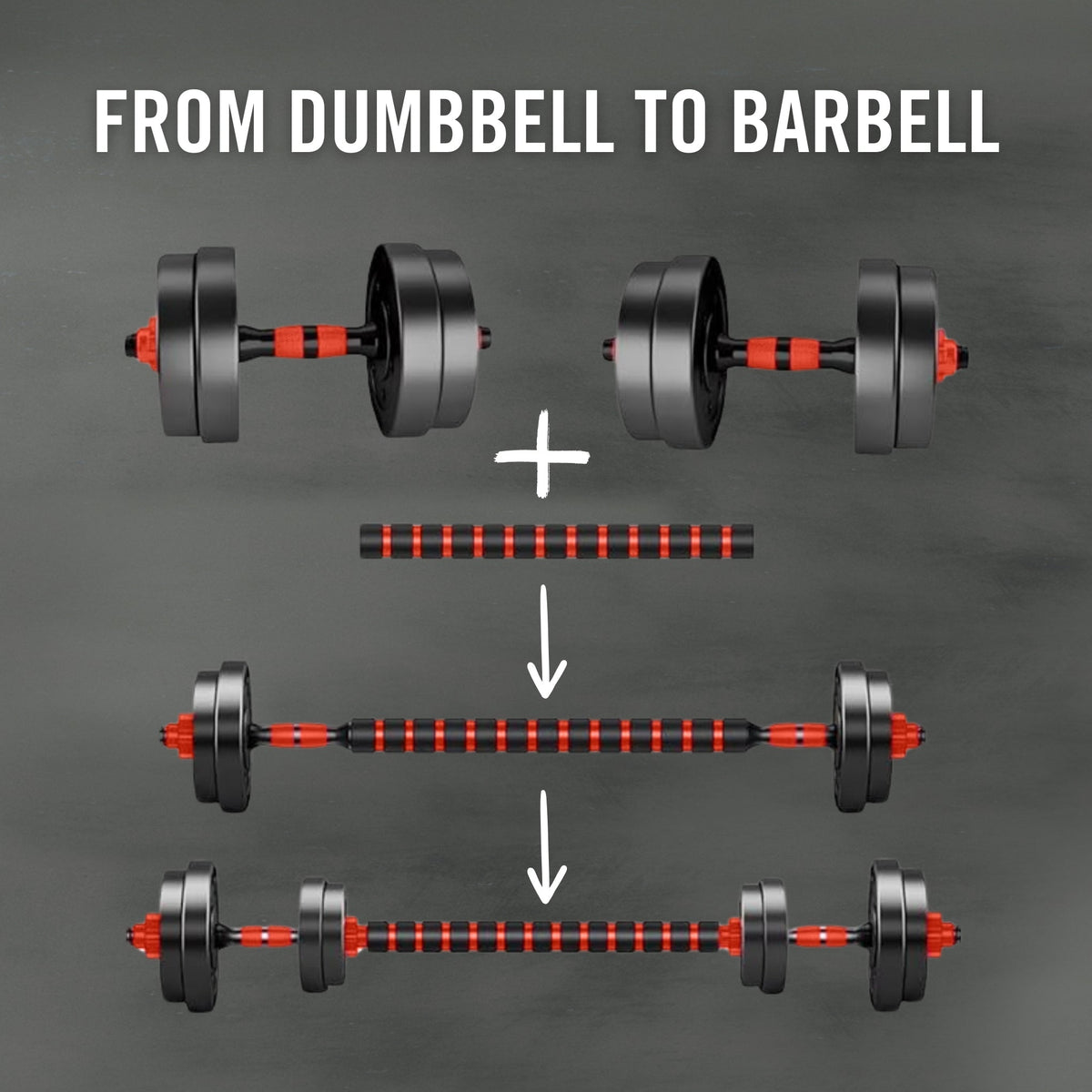40KG VINYL BARBELL &amp; DUMBBELL SET