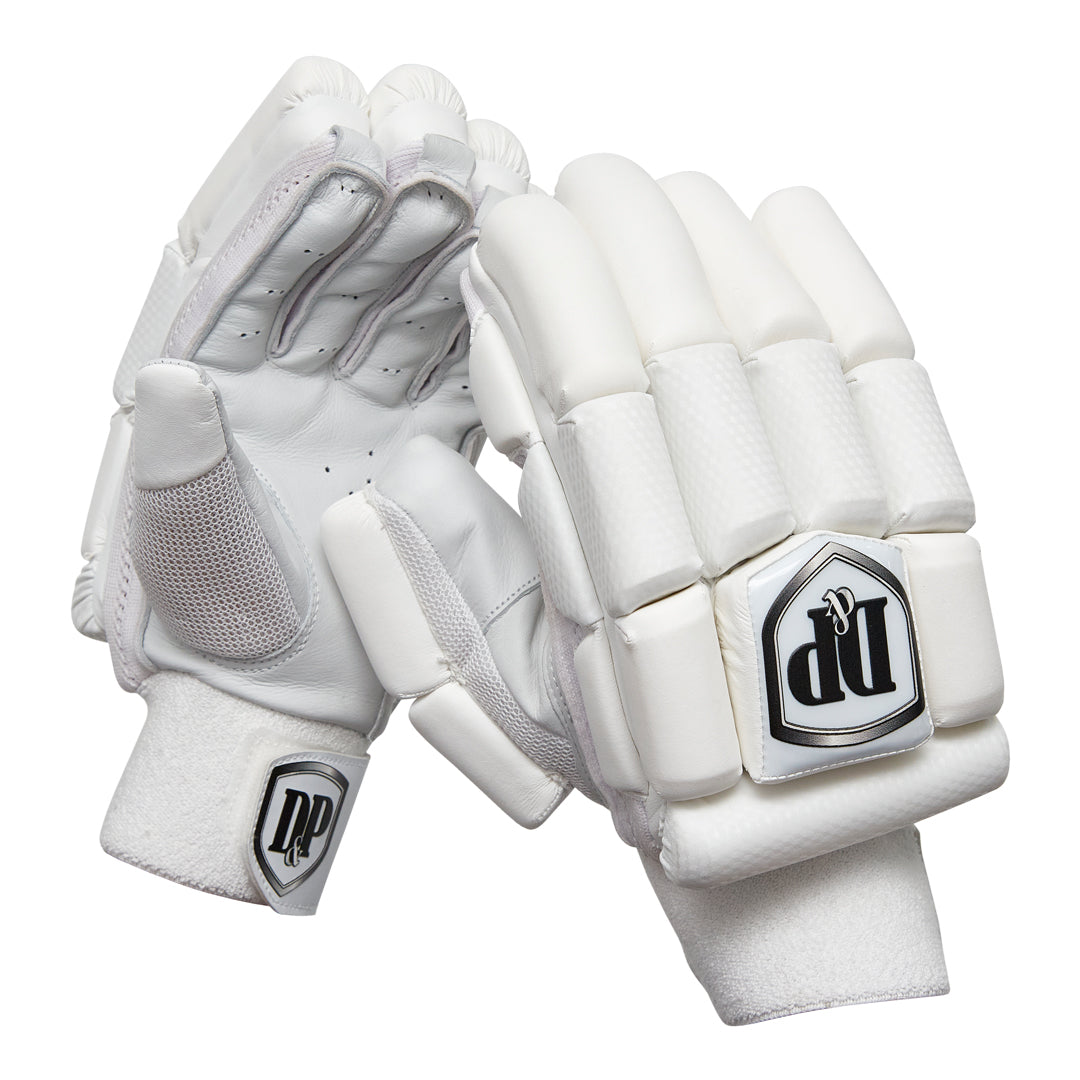 D&amp;P Hybrid Batting Gloves – White