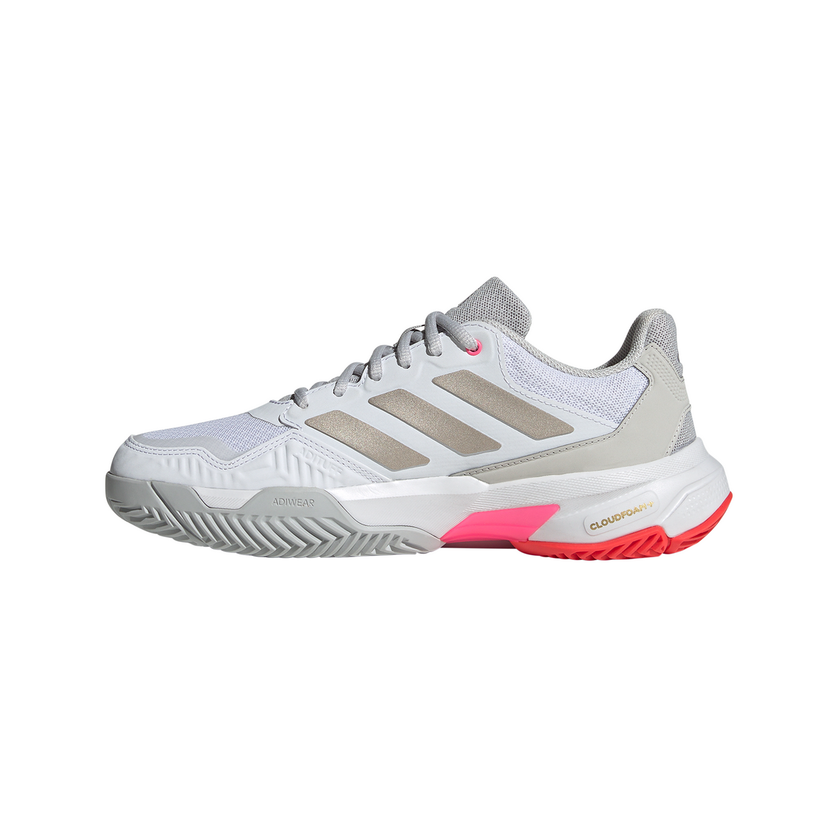 Adidas Courtjam Control 3 Tennis Shoes Cloud White / Iron Metallic