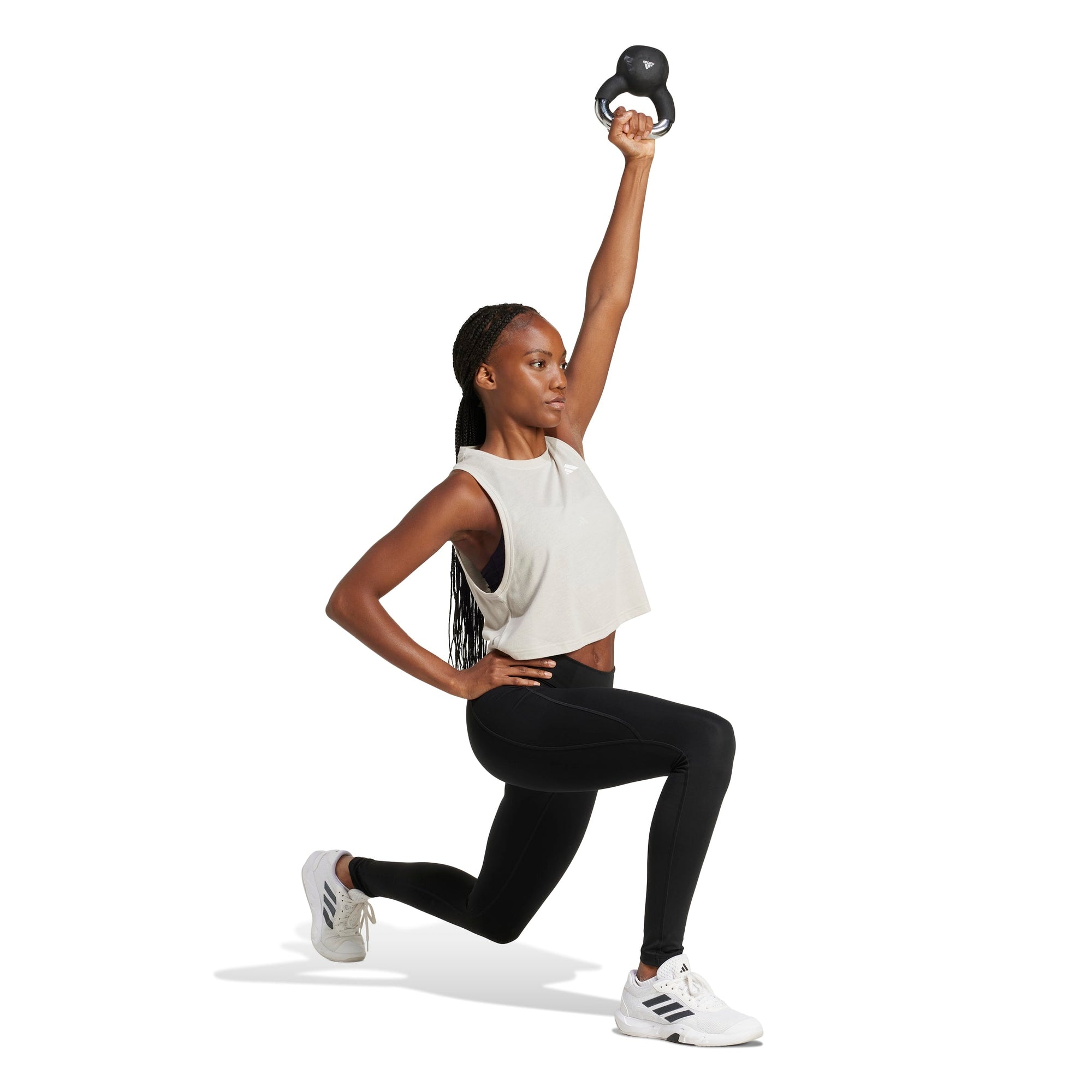 Adidas Train Essentials Boxy Workout Tank Top Beige