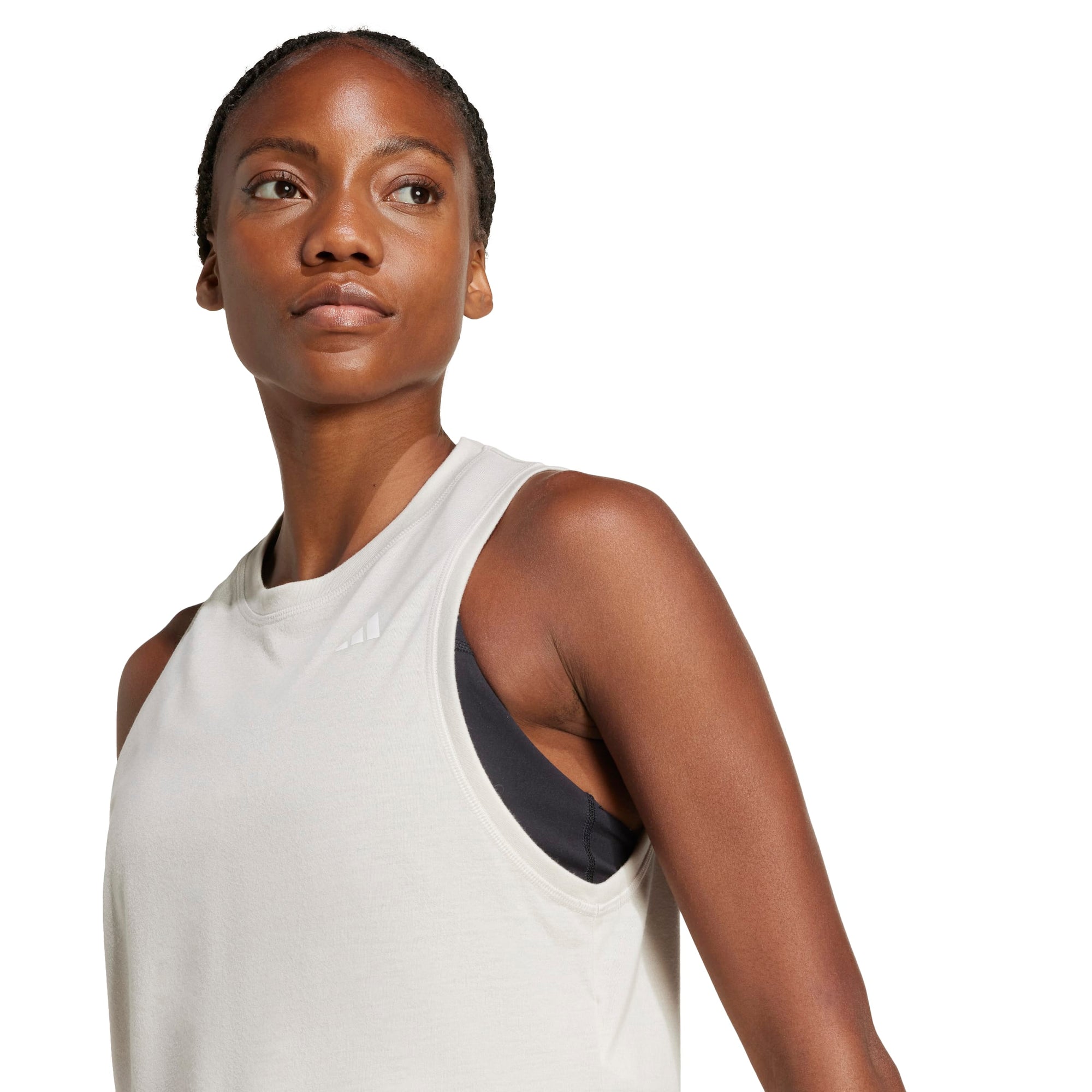 Adidas Train Essentials Boxy Workout Tank Top Beige