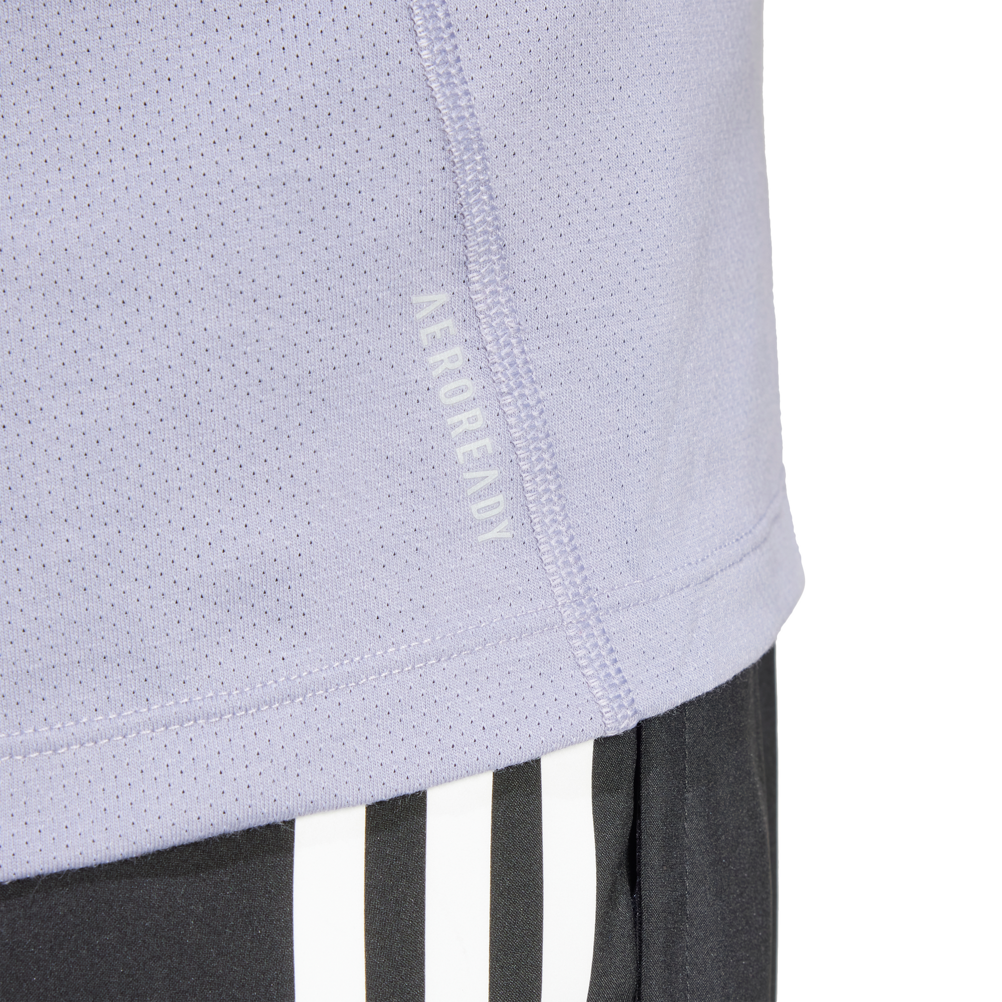 Adidas Own the Run 3-Stripes Tee Silver Violet