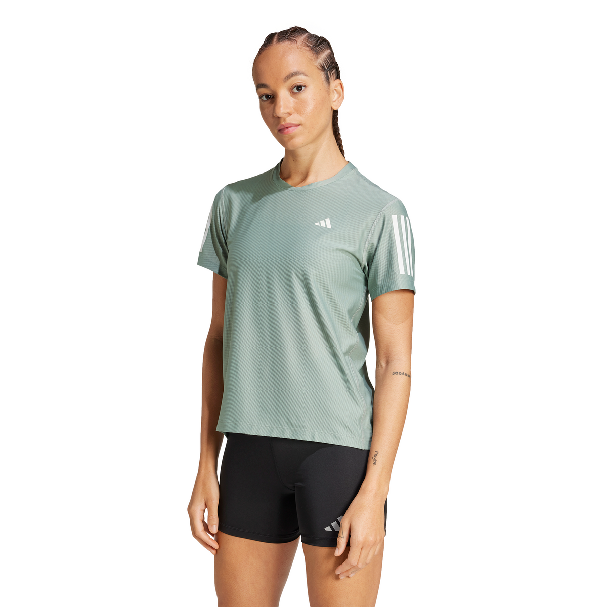 Adidas Own The Run Tee Silver Green