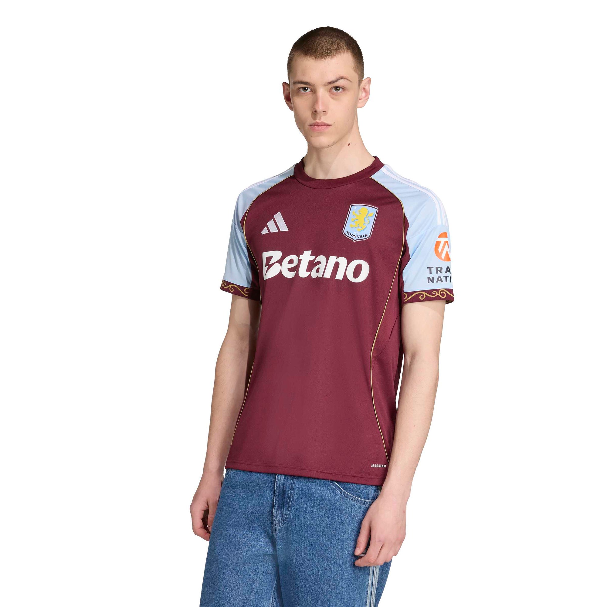 Adidas Aston Villa FC 25/26 Home Jersey Maroon / Glow Blue