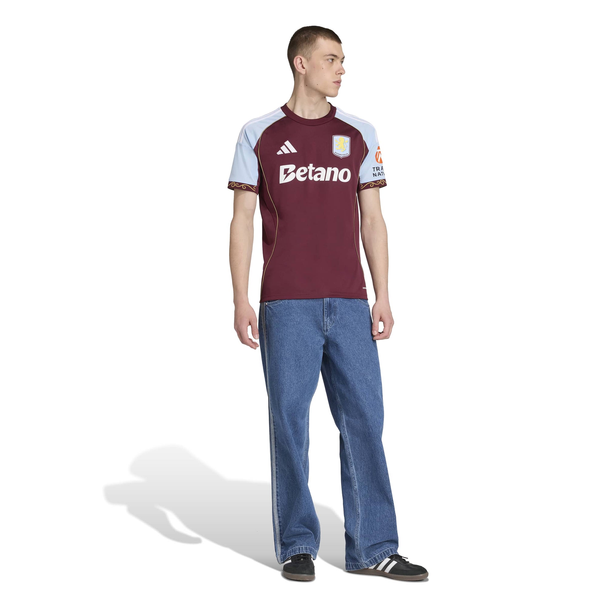 Adidas Aston Villa FC 25/26 Home Jersey Maroon / Glow Blue
