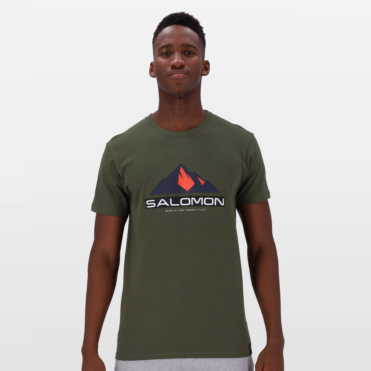 Salomon Men&#39;s Lace-Up Regular Fit Mountain Graphic Tee – Outdoor Adventure Style