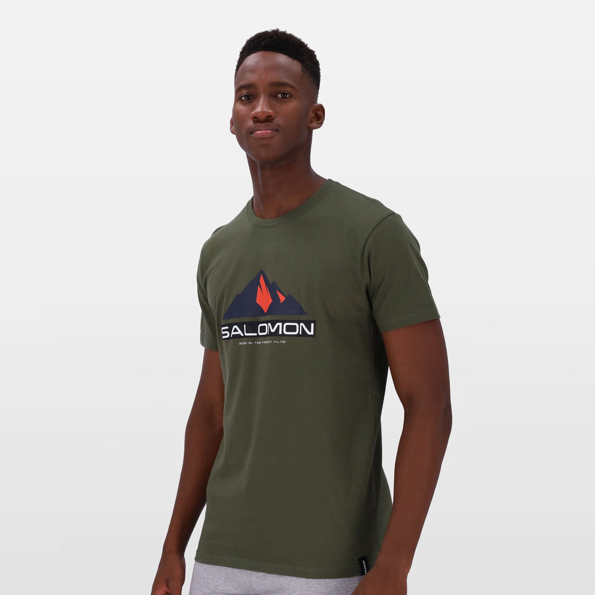 Salomon Men&#39;s Lace-Up Regular Fit Mountain Graphic Tee – Outdoor Adventure Style