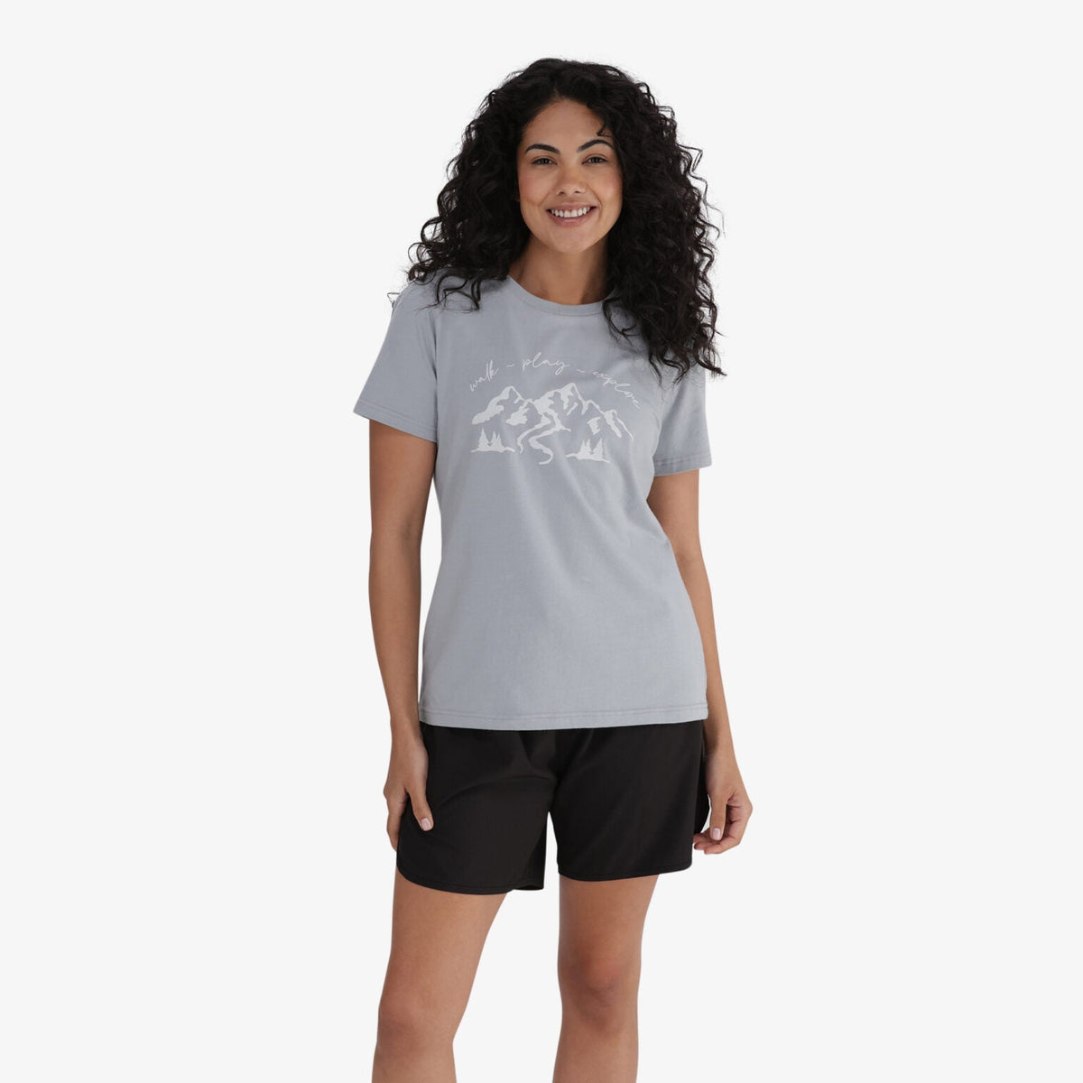 Hi-Tec Women&#39;s &#39;Never Stop Exploring&#39; Soft Cotton Blend Crew Neck Tee