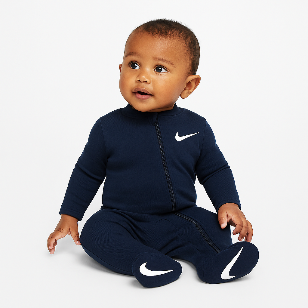 Nike Baby Essent Pointelle Coverall - Midnight Navy