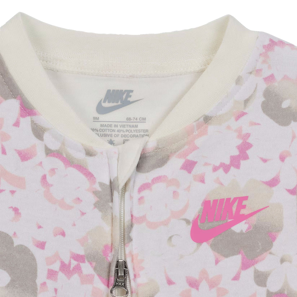 Nike Baby Flowral AOP Footed Coverall - Sail