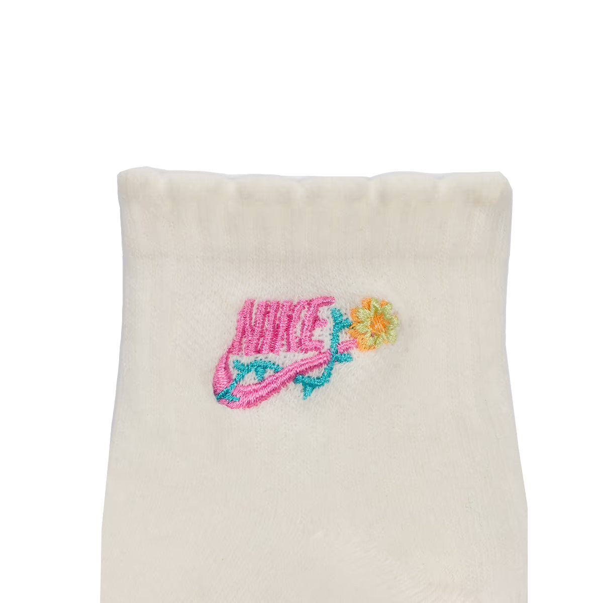 NHG Nike Girls 3 Pack Flowral Socks - Sail