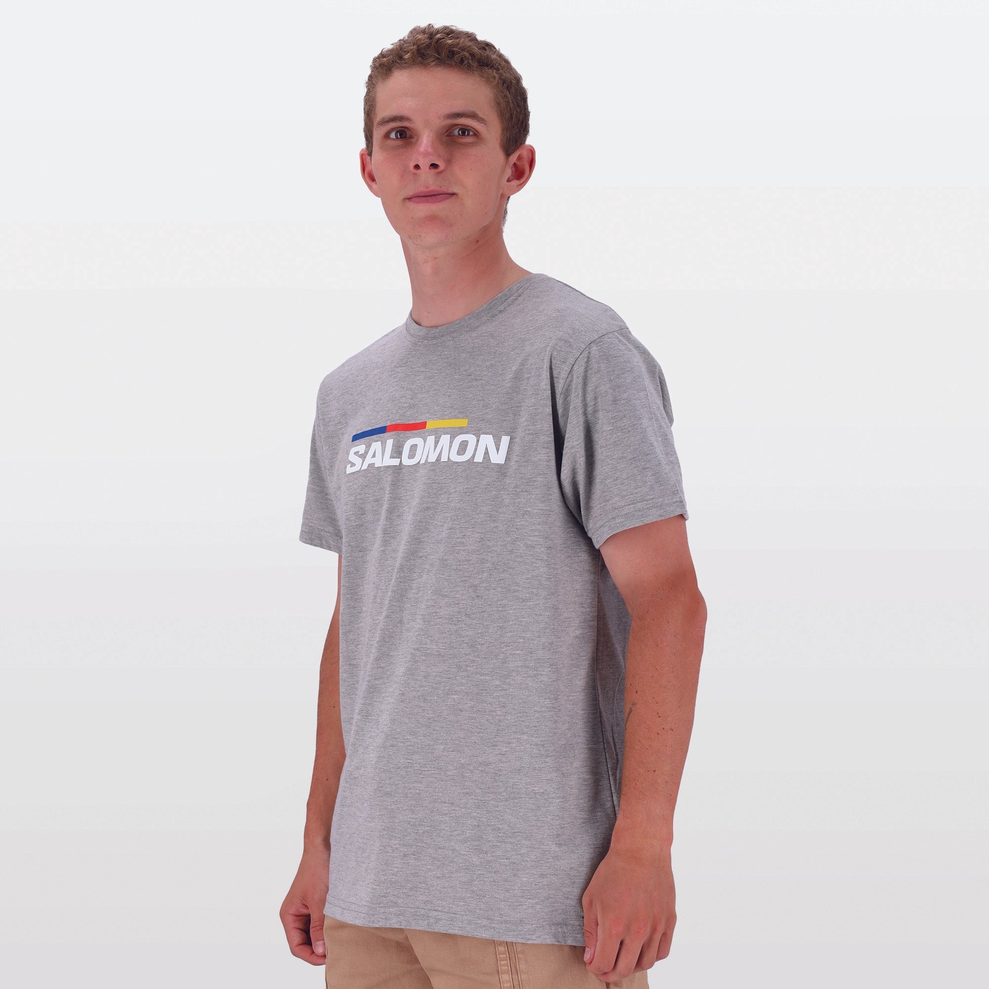 Salomon Men's Old Racer II Cotton Logo Tee - Comfortable Regular Fit