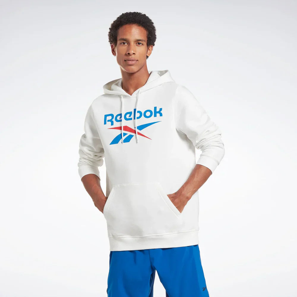 Reebok Identity Fleece Stacked Logo Pullover Hoodie