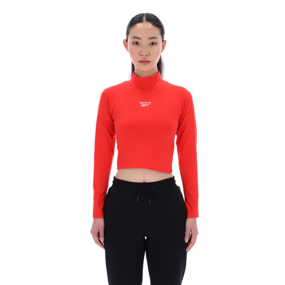 Jade Ls Roll Neck Slim Crop Top
