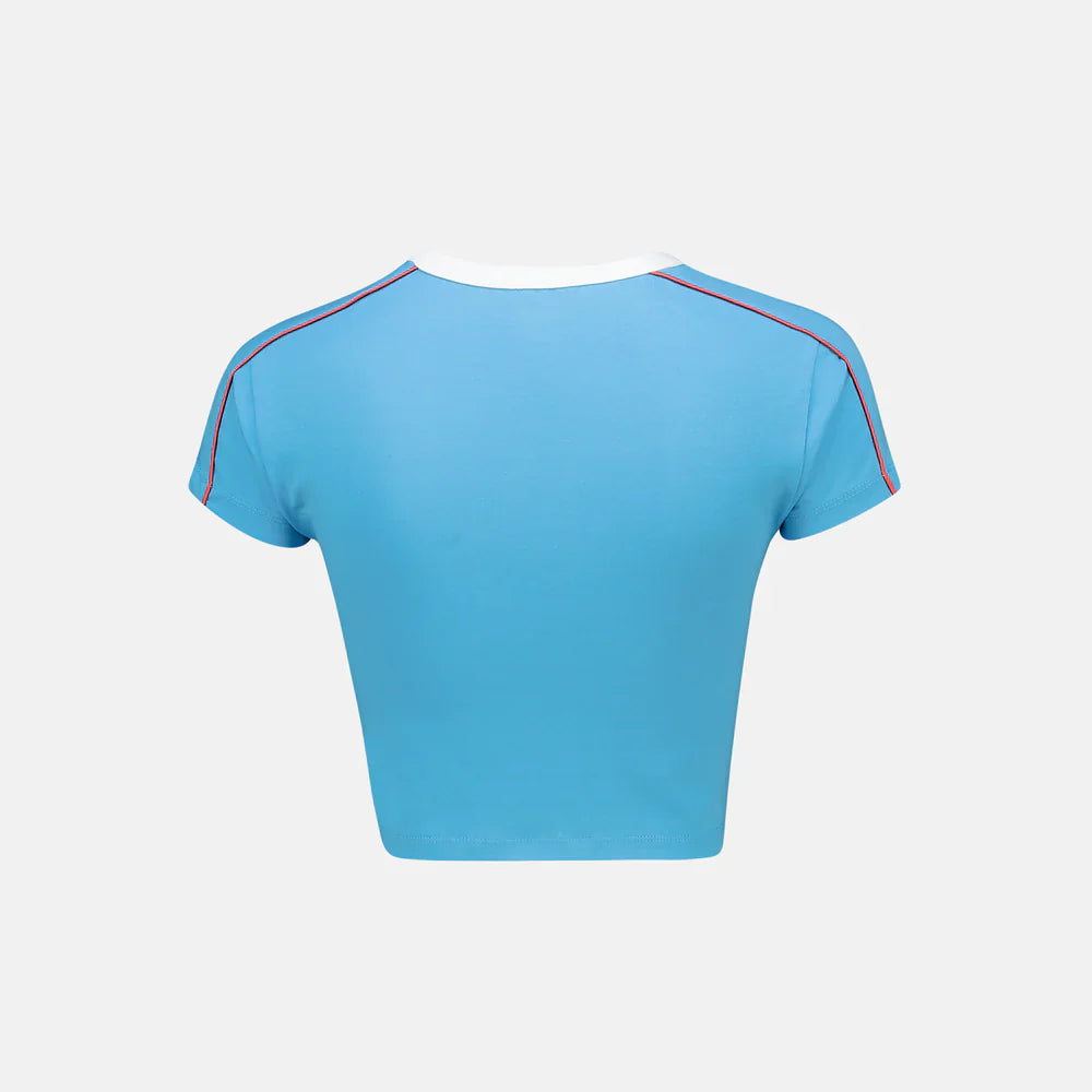 Laura Crew Neck Ss Retro Footy Tee