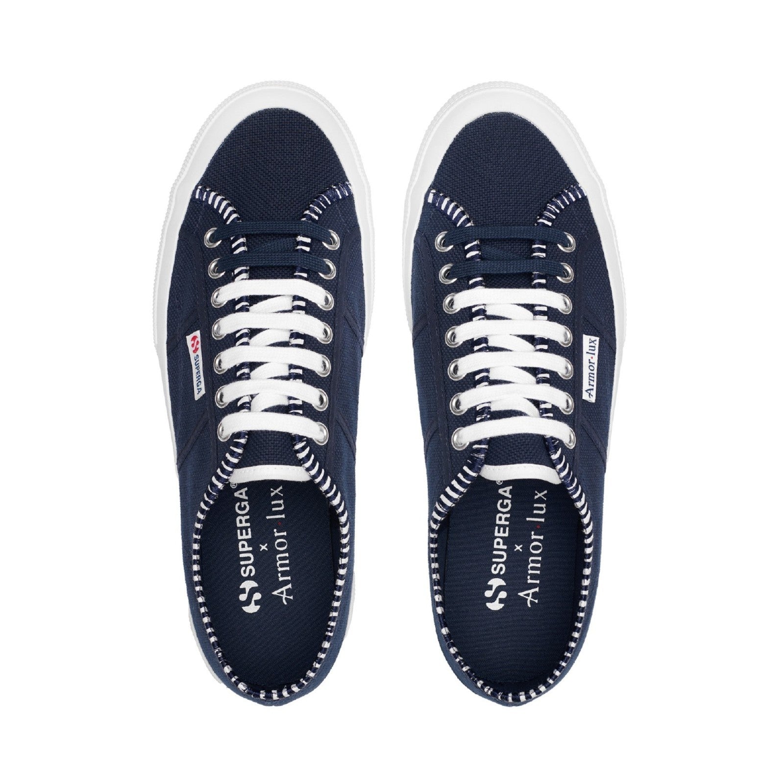 2750 OG COTTON EMB LINE - BLUE NAVY WHITE