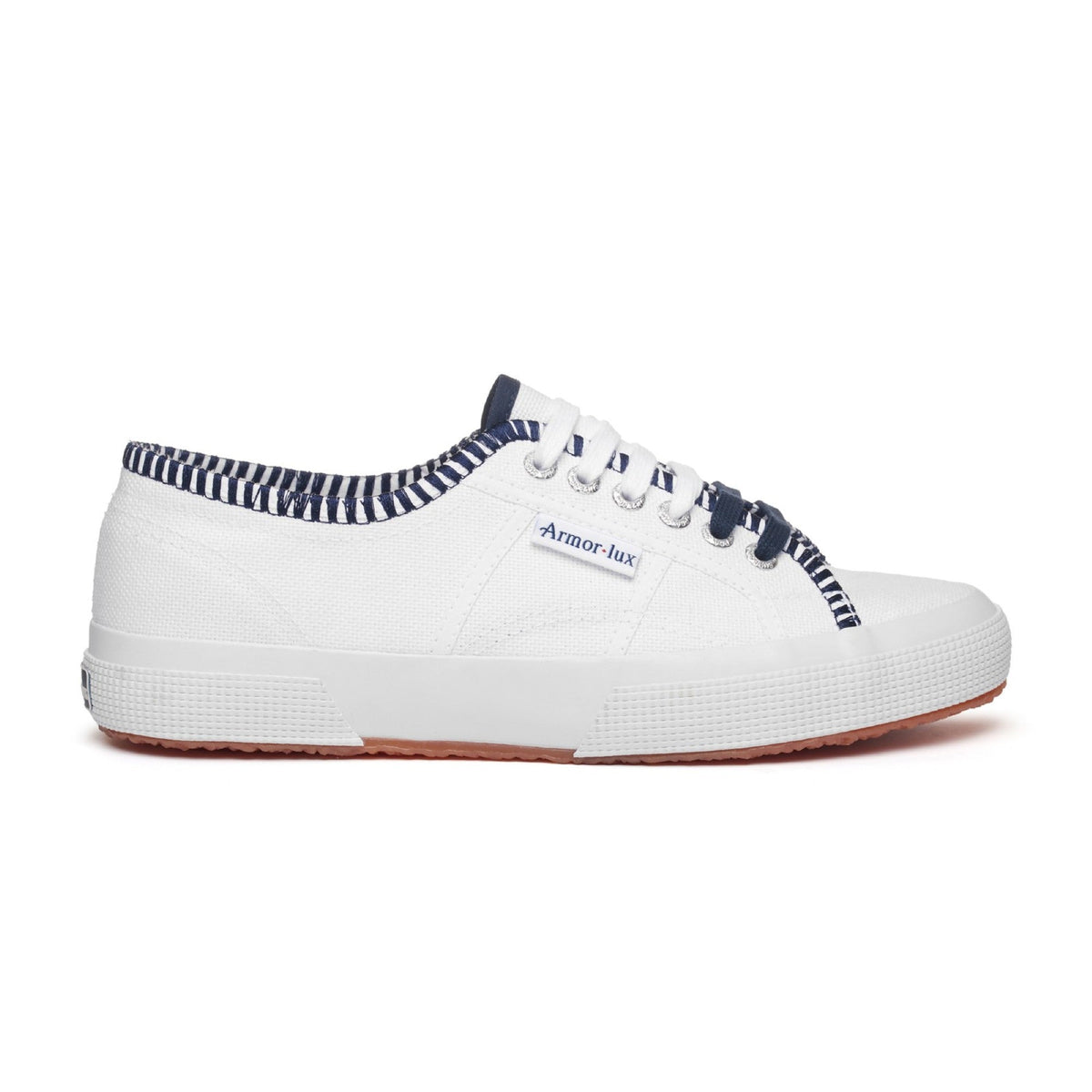2750 COTTON EMB LINE - WHITE BLUE NAVY
