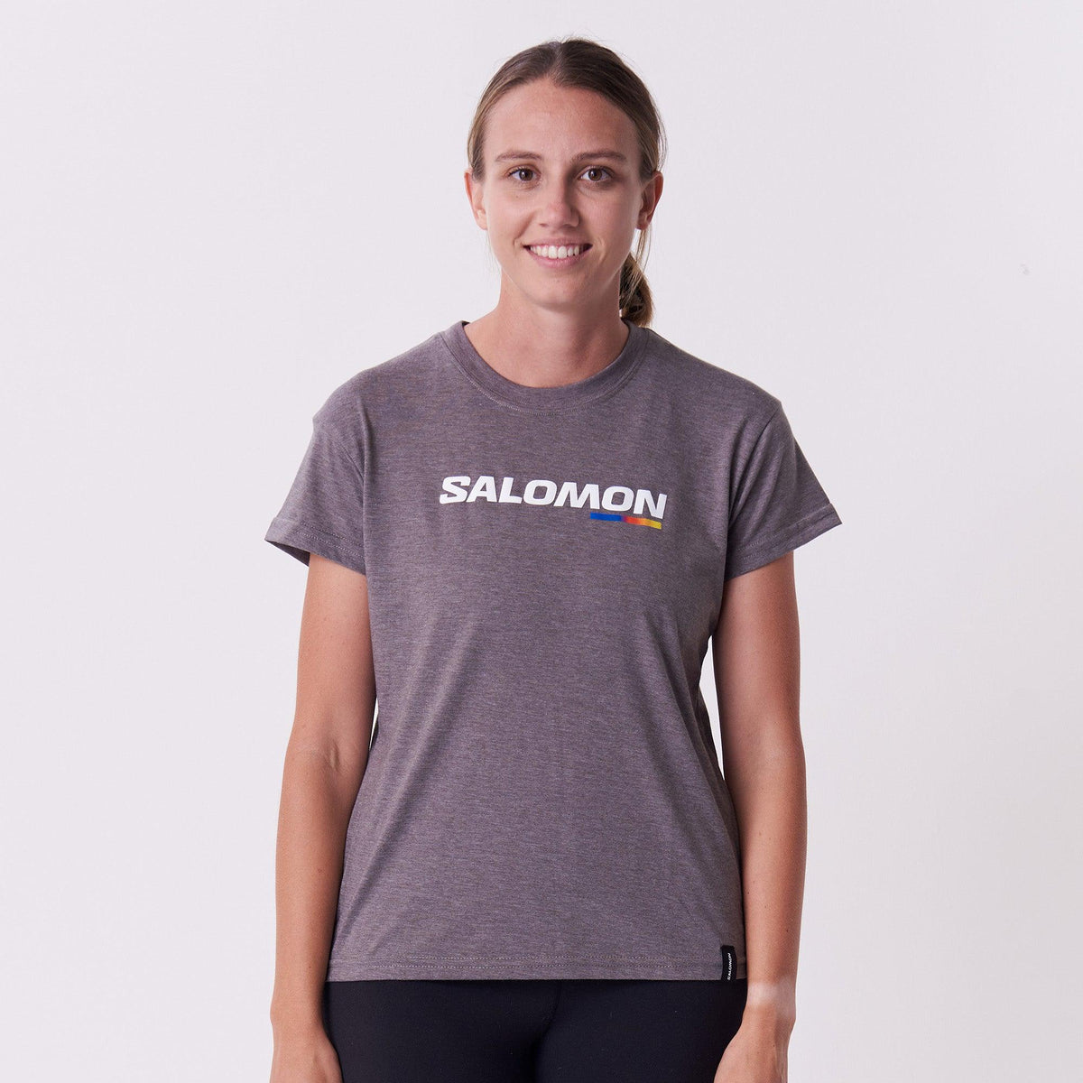 Salomon Women&#39;s Active Race Short Sleeve Cotton Tee for Everyday Comfort