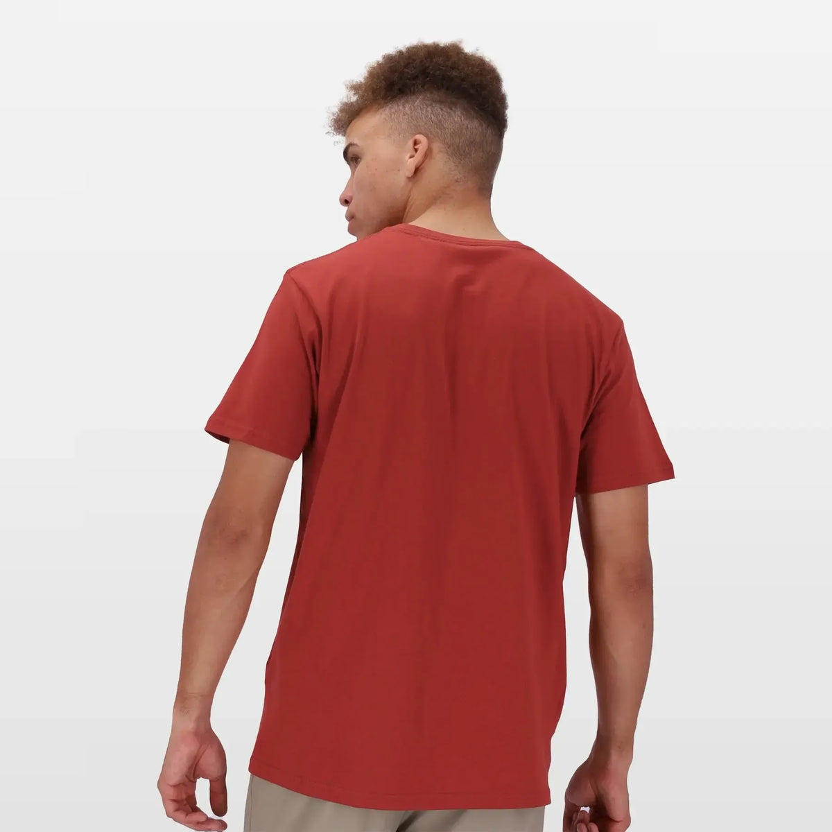 Salomon Men&#39;s Snowdown Cotton Regular Fit Logo Graphic T-Shirt Rust