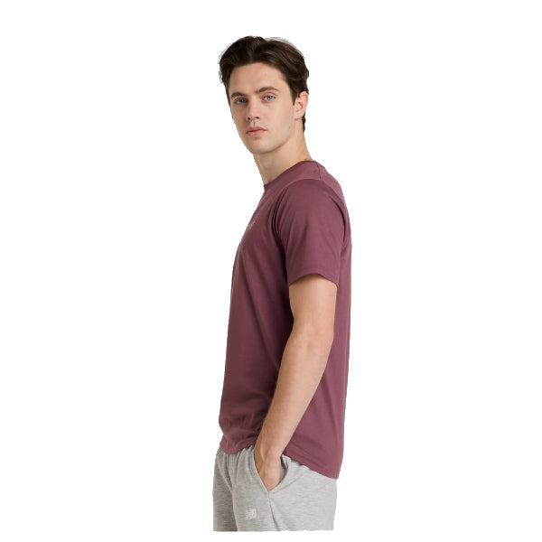 New Balance Heathertech Linear T-Shirt Faded Plum