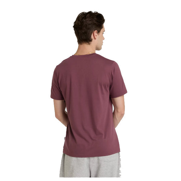 New Balance Heathertech Linear T-Shirt Faded Plum