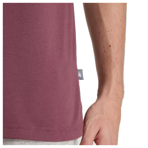 New Balance Heathertech Linear T-Shirt Faded Plum