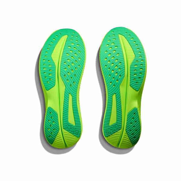 Hoka Mach 6 White/ Neon Lime
