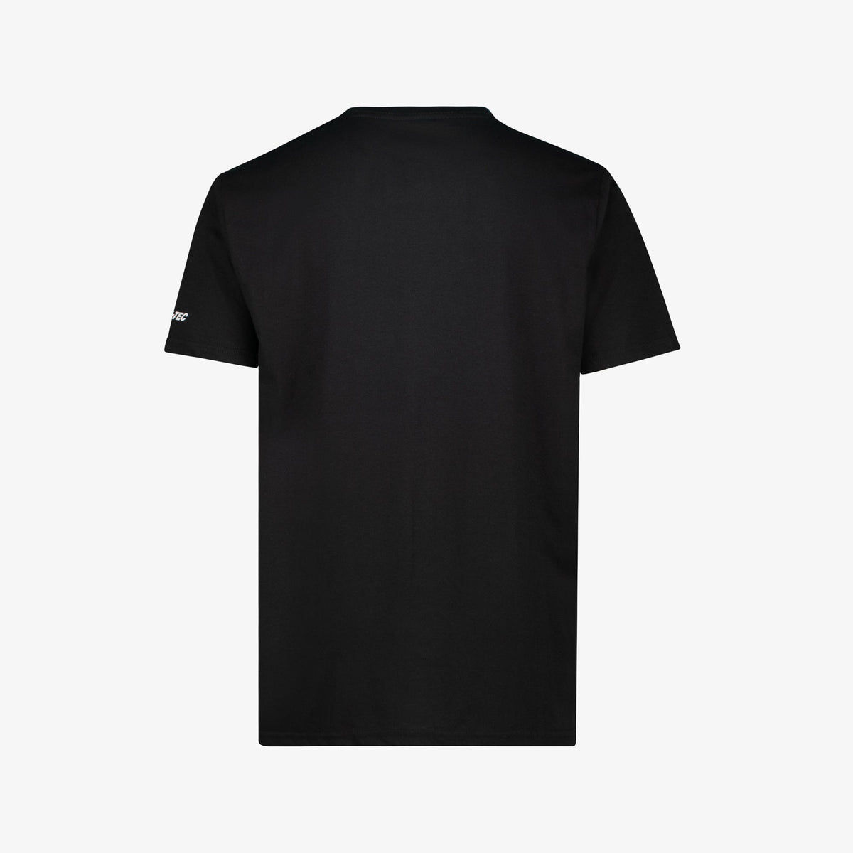 Hi-Tec Men&#39;s Comfy Black Basic T-Shirt with Sleeve Logo Design