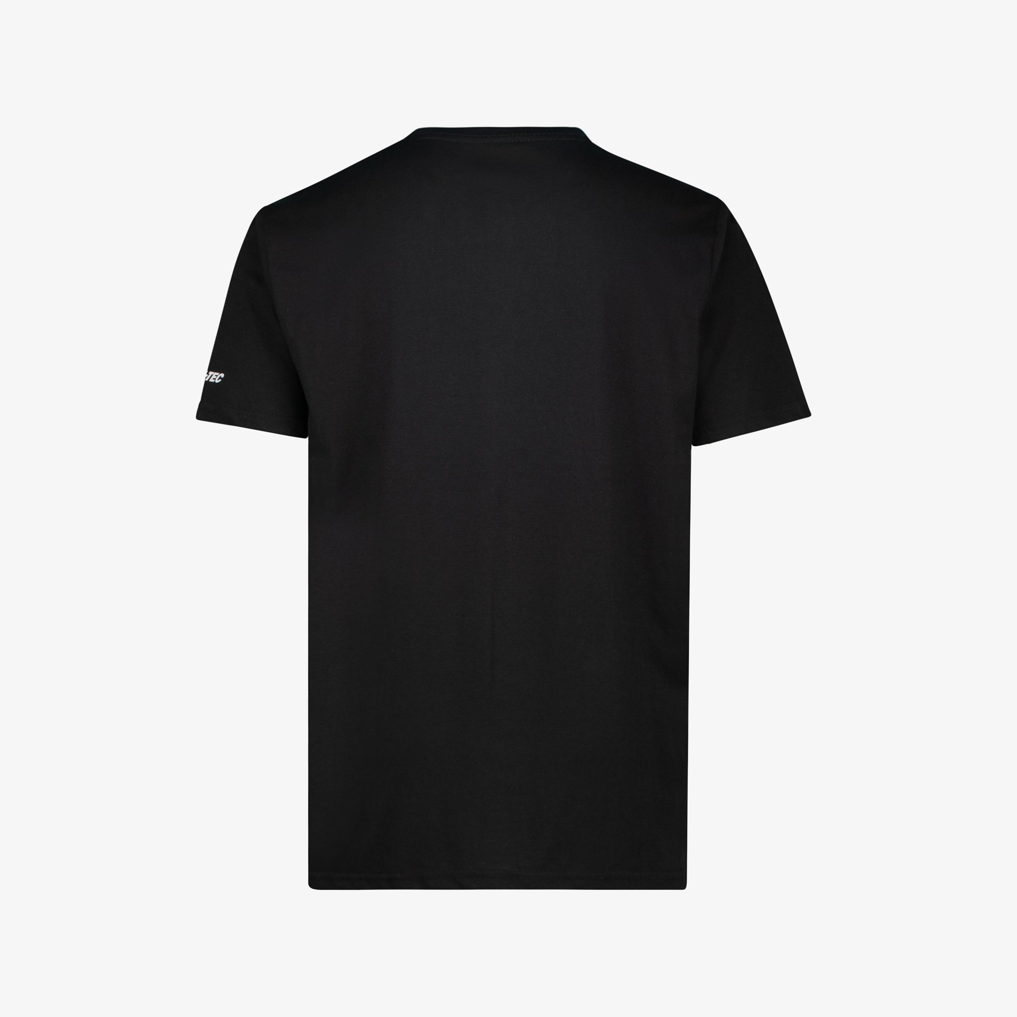Hi-Tec Men's Comfy Black Basic T-Shirt with Sleeve Logo Design