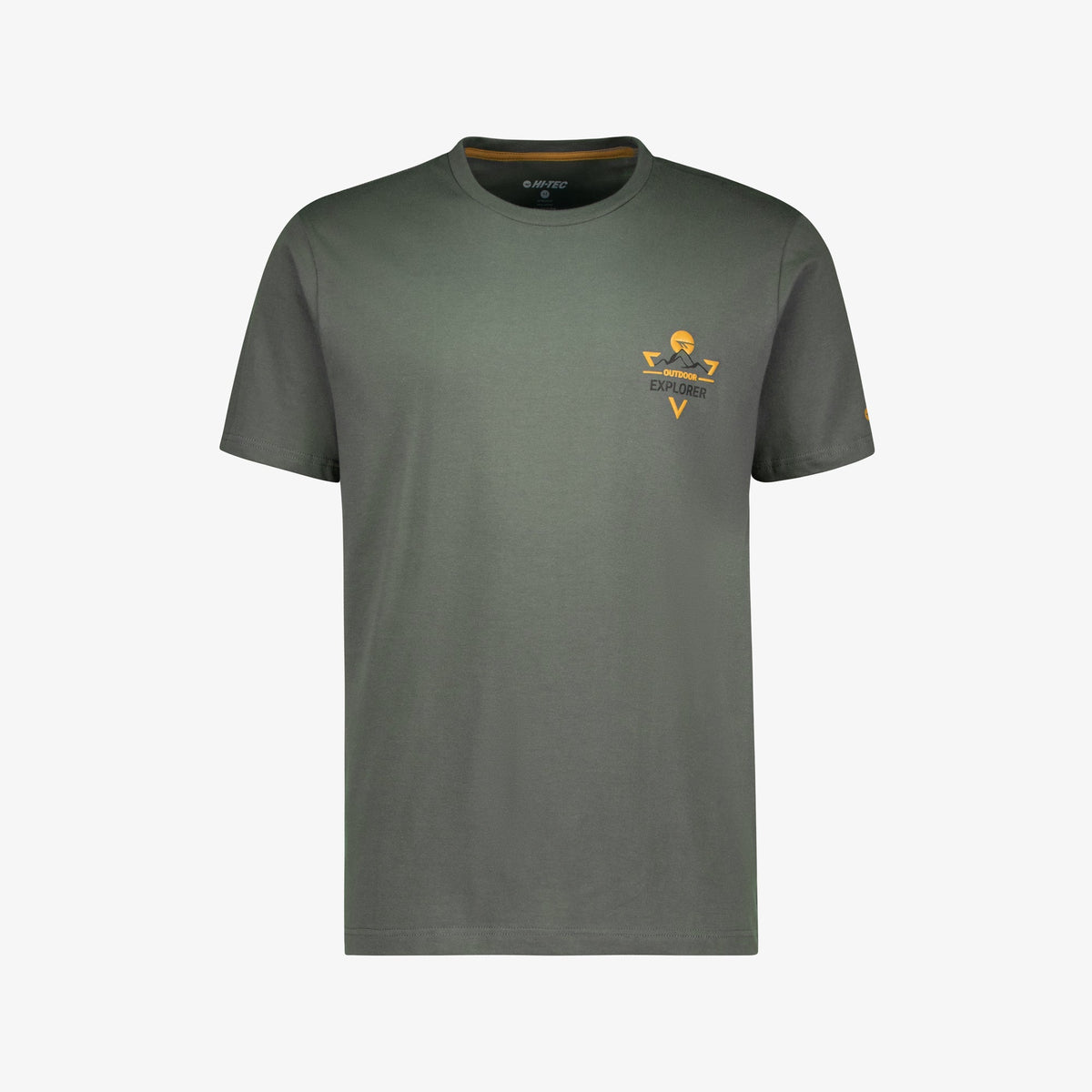 Hi-Tec Men&#39;s Explorer Badge Cotton T-Shirt - Breathable, Casual Everyday Wear