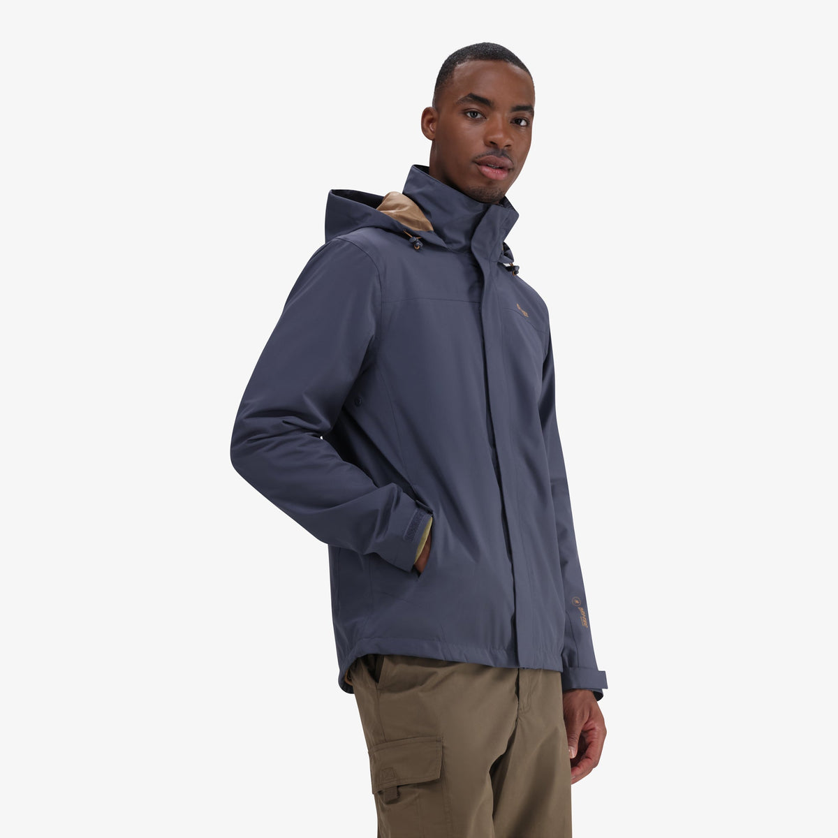 Hi-Tec Orati Men&#39;s All-Weather Waterproof Breathable Jacket with Stowaway Hood