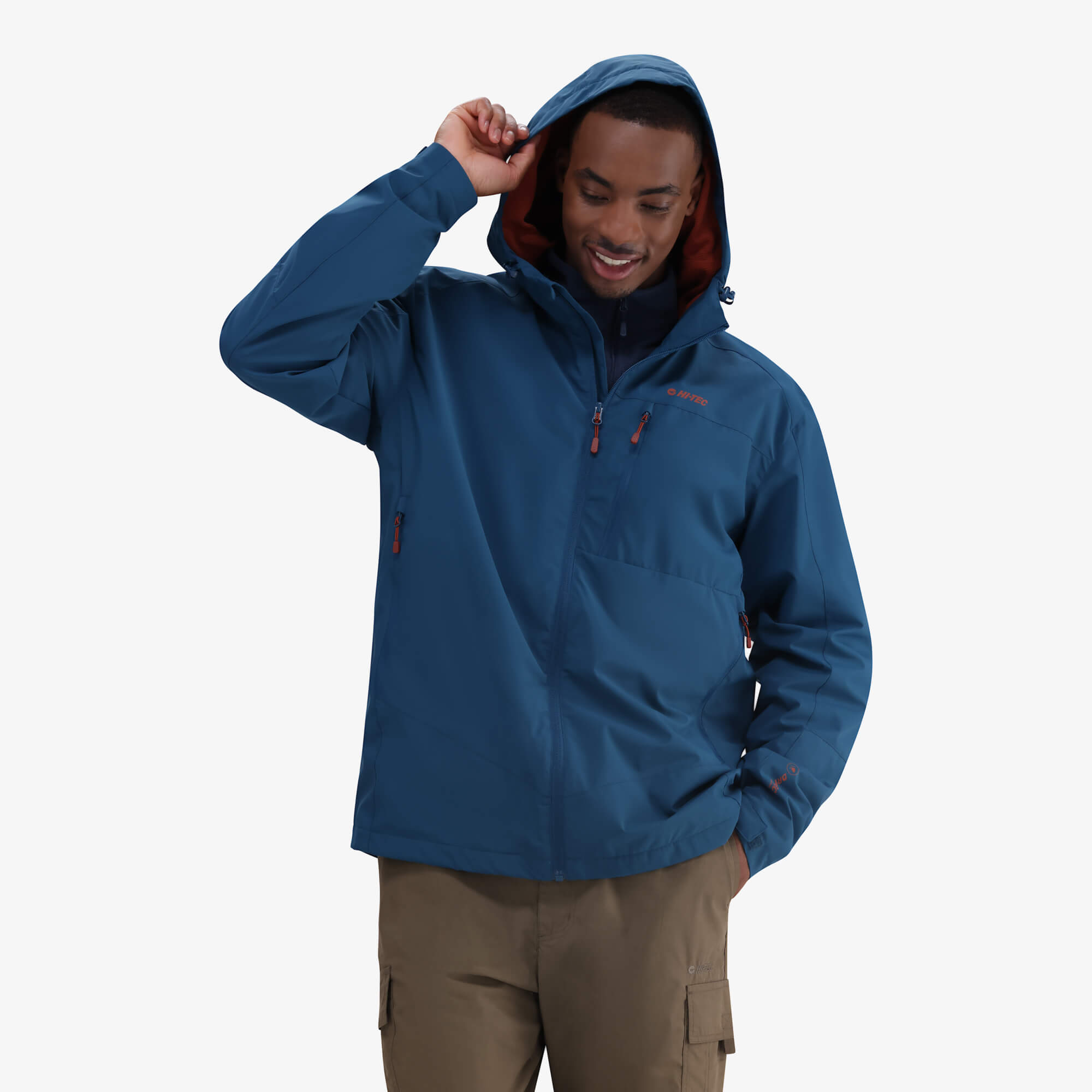 Hi-Tec Men's Adventure Waterproof DRITEC Jacket - Warm Microfleece Lined