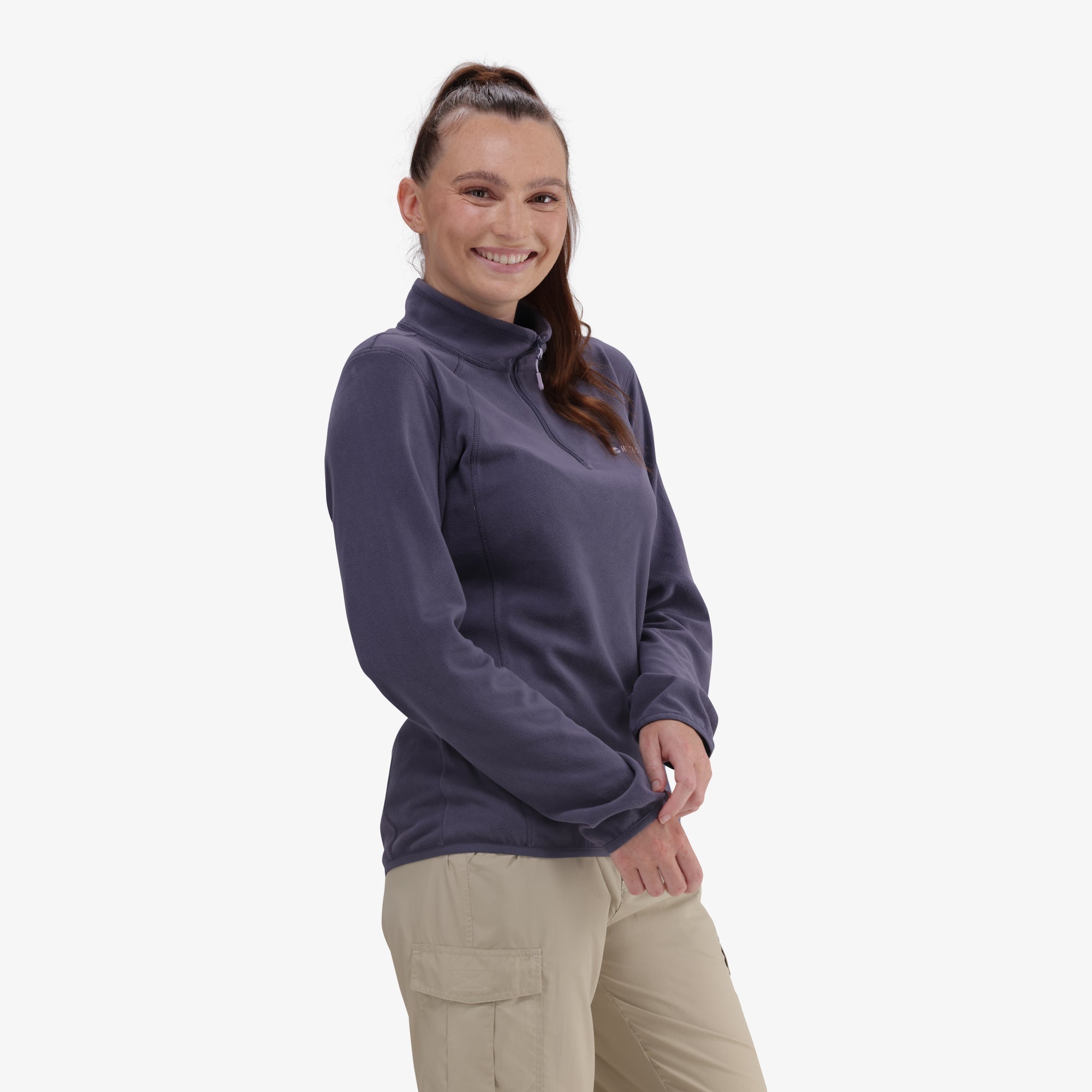 Hi-Tec Women's Performance Tech 1/4 Zip Microfleece Jacket Warm Layer