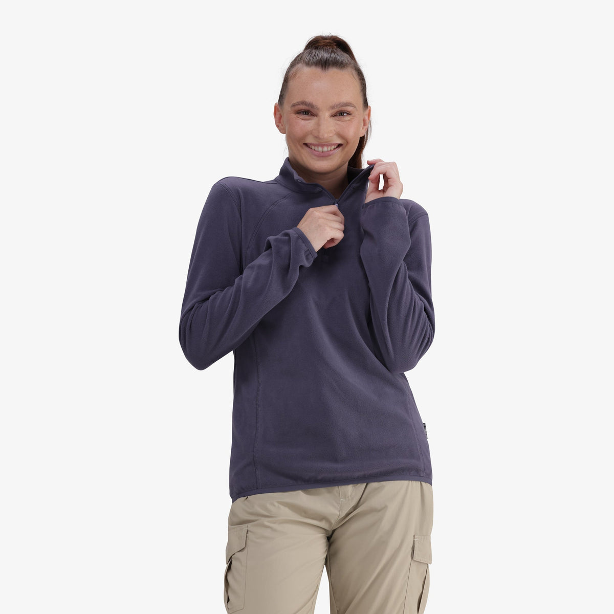 Hi-Tec Women&#39;s Performance Tech 1/4 Zip Microfleece Jacket Warm Layer