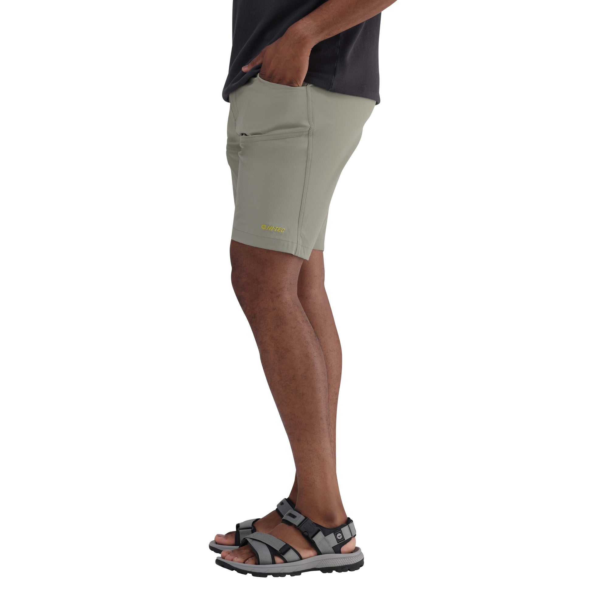 Hi-Tec Venture Men's Performance Shorts: 4-Way Stretch, UV50, Quick-Dry, Zipped Pockets