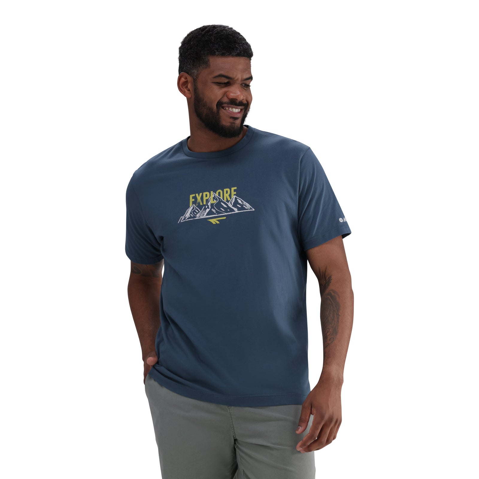 Hi-Tec Men's 100% Cotton Graphic Expedition T-Shirt for Comfort