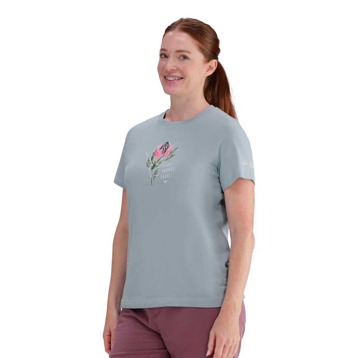 Hi-Tec Women&#39;s Soft Cotton Travel T-Shirt: Flexible Comfort &amp; Stylish Design