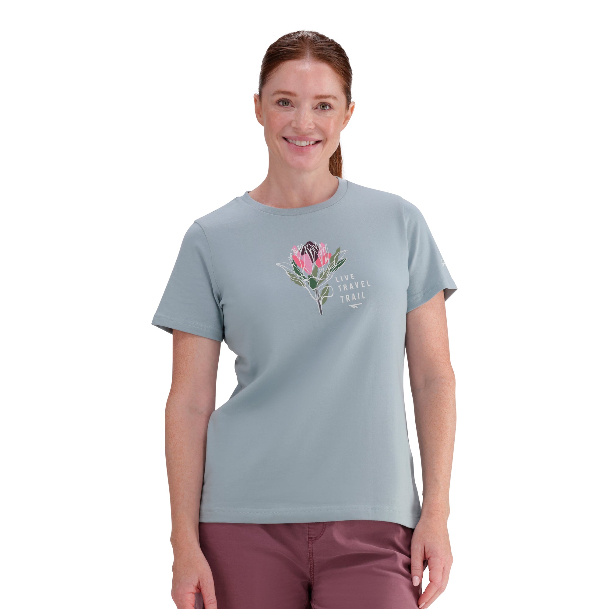Hi-Tec Women's Soft Cotton Travel T-Shirt: Flexible Comfort & Stylish Design