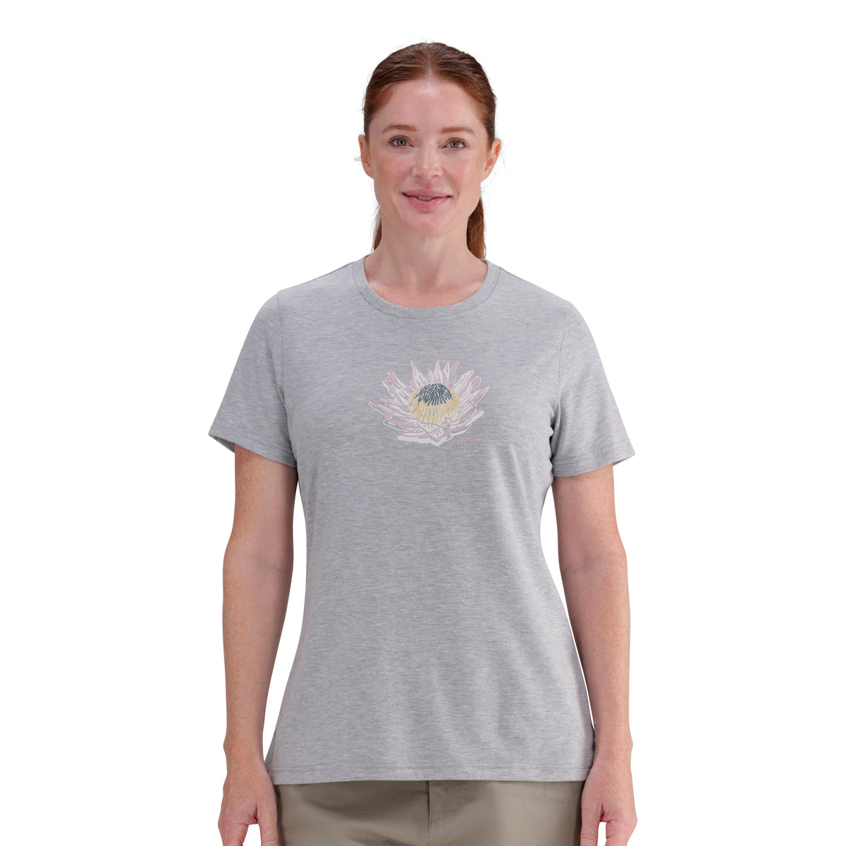 Hi-Tec Women&#39;s King Protea Cotton T-Shirt - Comfortable, Stylish, Everyday Wear