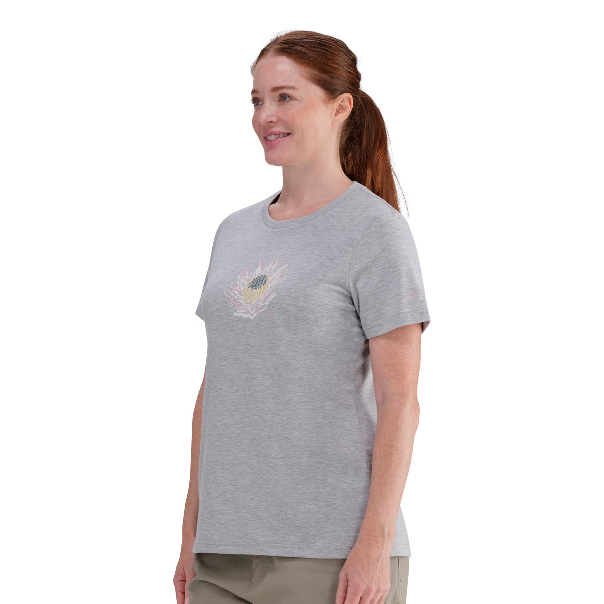 Hi-Tec Women&#39;s King Protea Cotton T-Shirt - Comfortable, Stylish, Everyday Wear