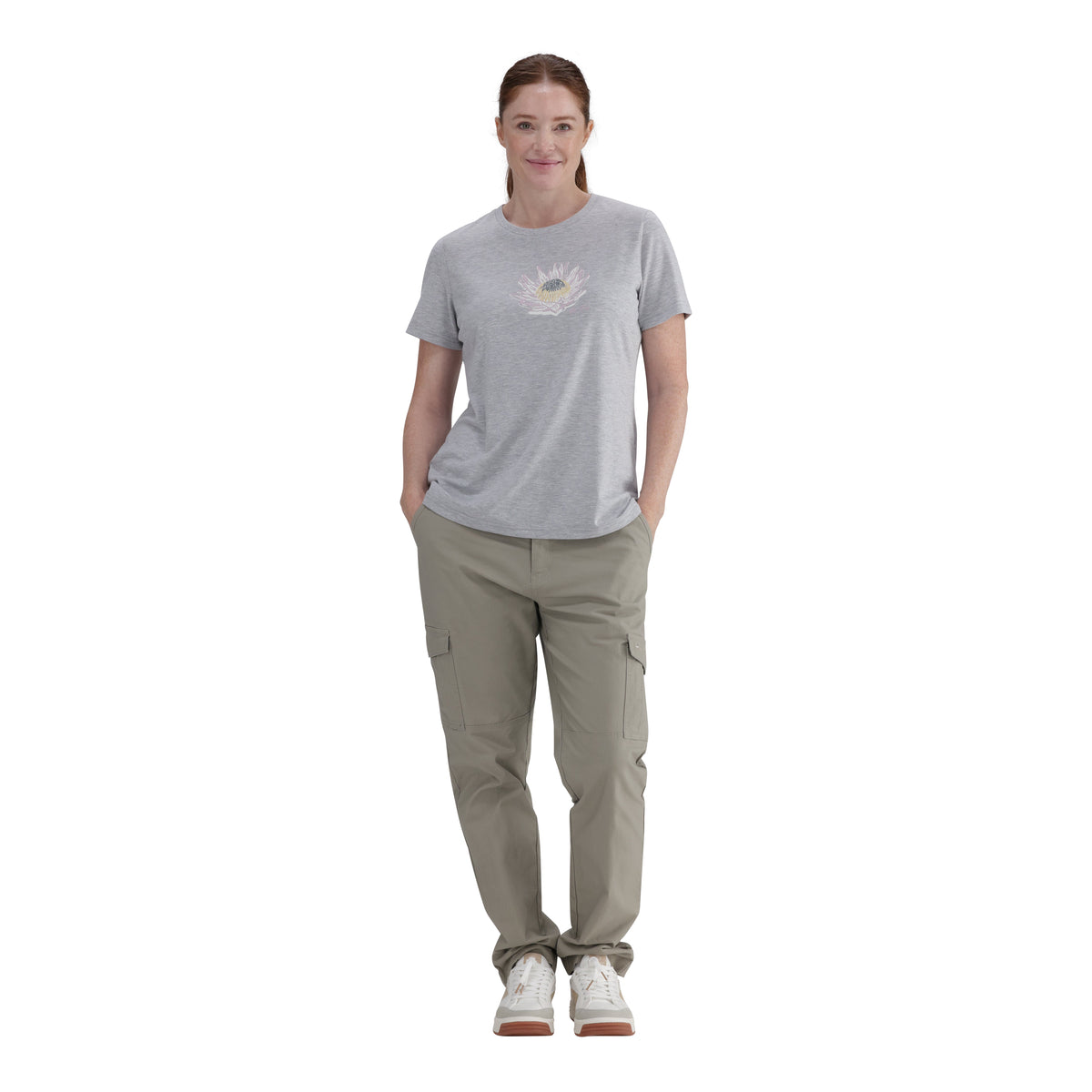 Hi-Tec Women&#39;s King Protea Cotton T-Shirt - Comfortable, Stylish, Everyday Wear