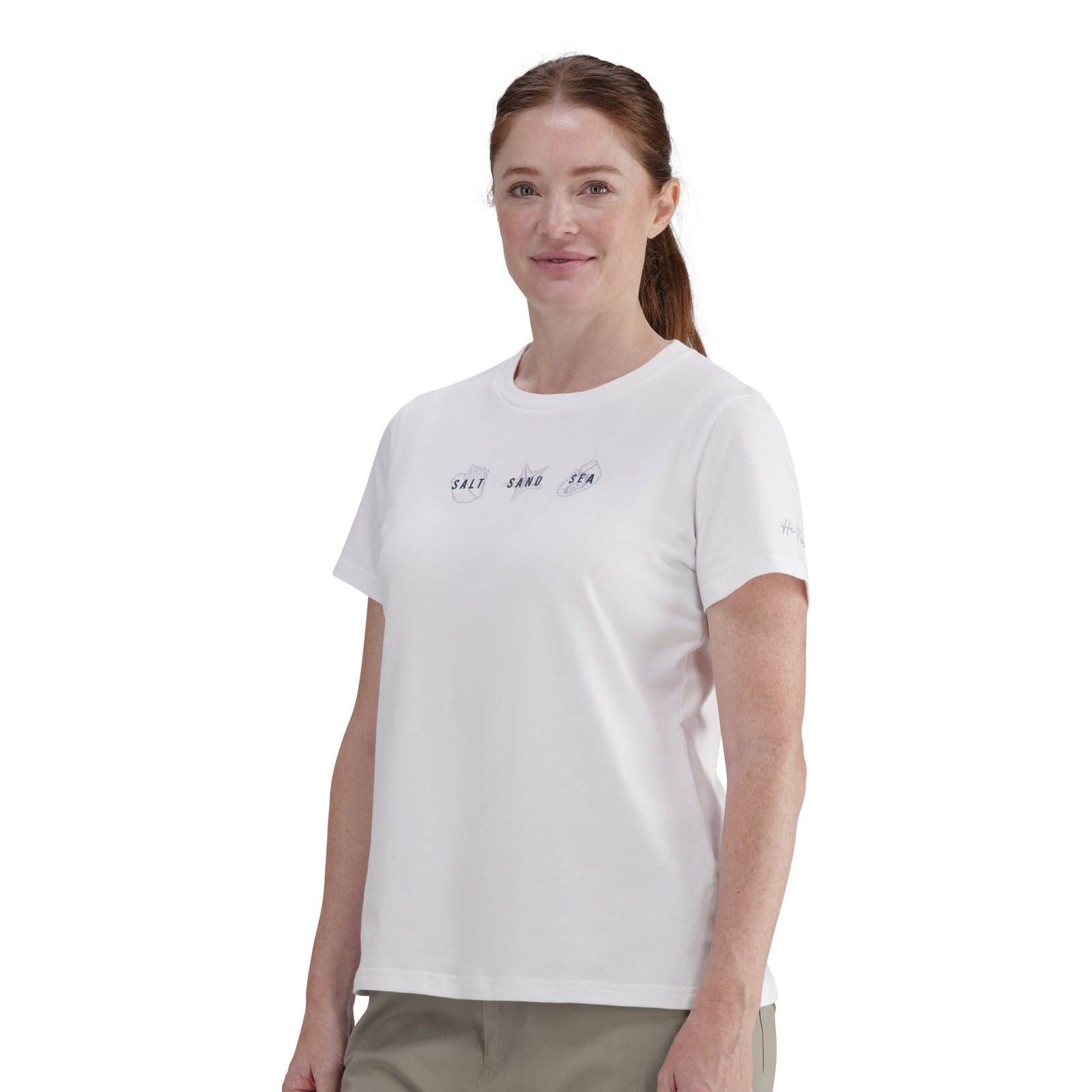 Hi-Tec Ladies' 100% Cotton Salt and Sand T-Shirt – Comfortable, Stylish, Stretchy