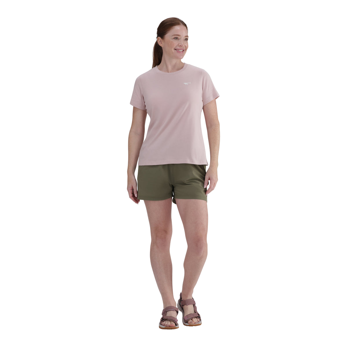 Hi-Tec Women&#39;s Mountain Life Cotton Stretch Tee, Vibrant Violet Ice Color