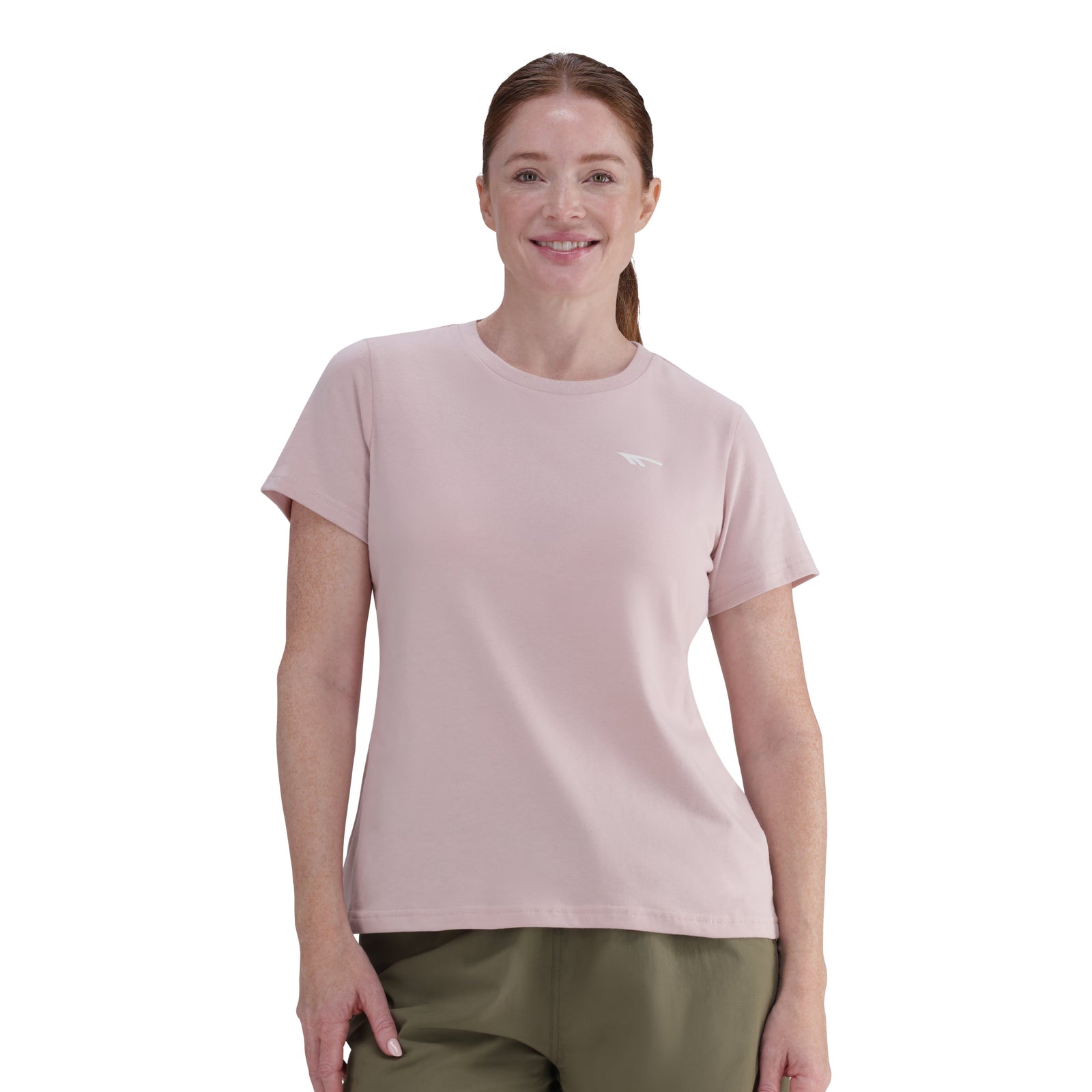 Hi-Tec Women's Mountain Life Cotton Stretch Tee, Vibrant Violet Ice Color