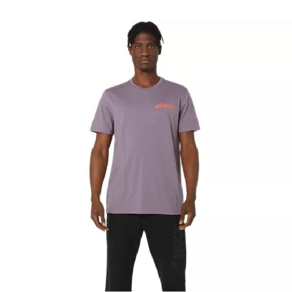 Asics Chest Logo SS Tee Lavender Grey