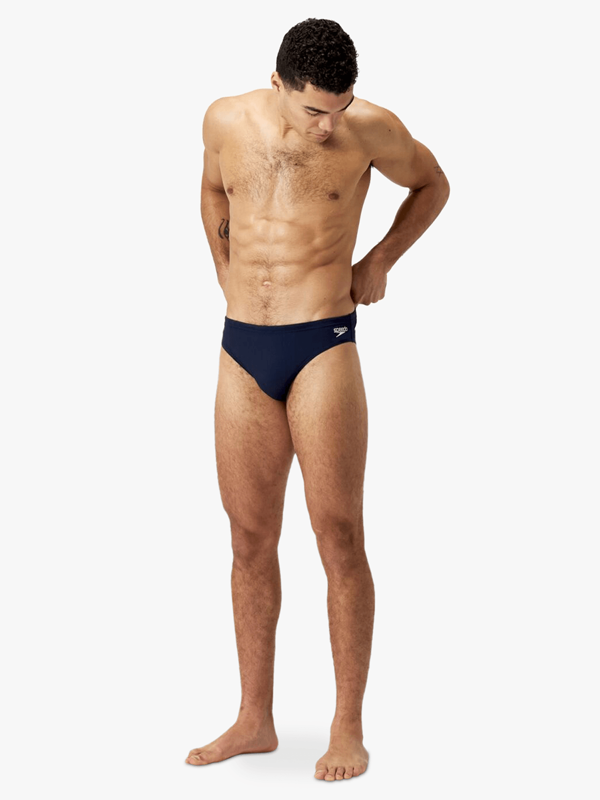 Speedo Men's Essential Endurance+ 7cm Navy Swim Brief for Ultimate Performance