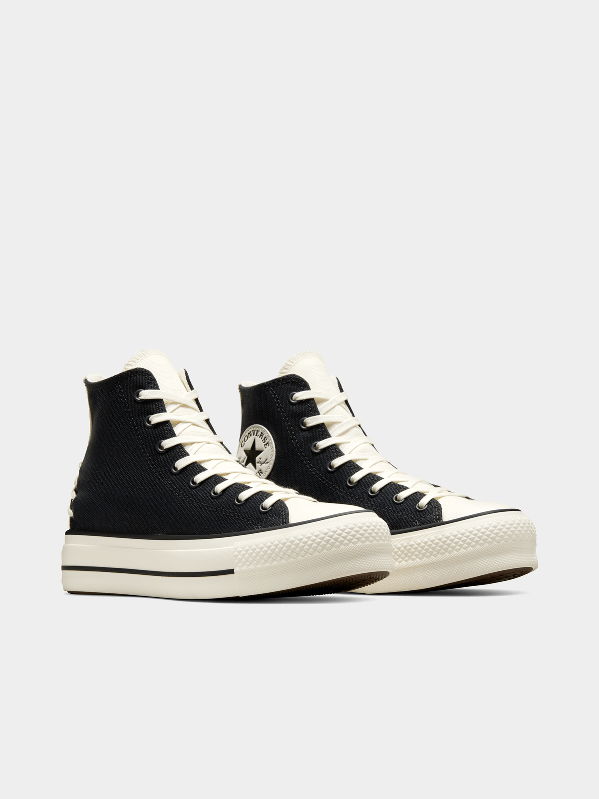 Converse Women&#39;s Chuck Taylor All Star Crafted Laces Black Platform Sneakers