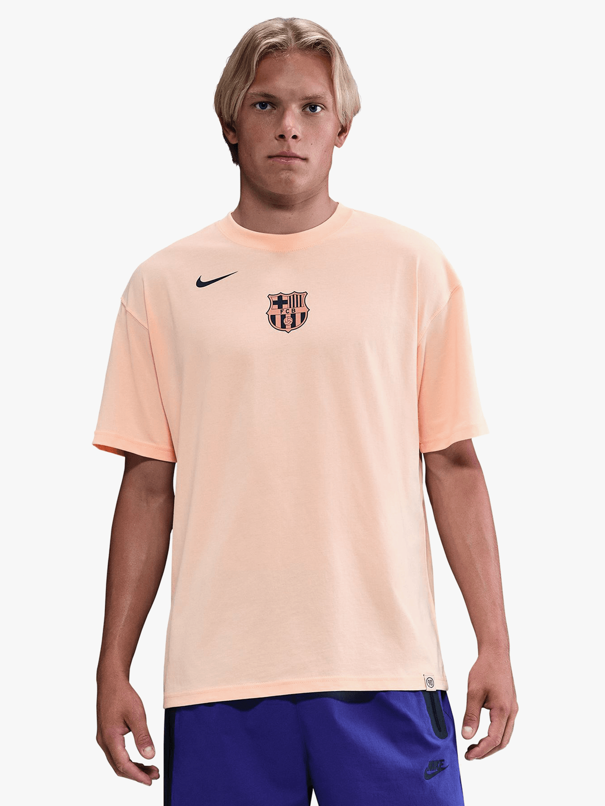 Nike Men&#39;s FC Barcelona T90 Remix Mango Tee - Retro Football Style