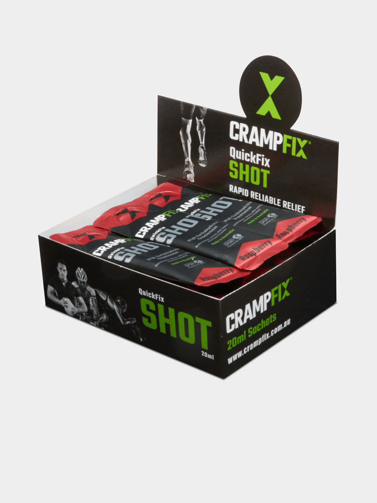 Fixx CrampFIX Rapid Muscle Cramp Relief Raspberry Shot, Portable 0.68 fl oz for Athletes